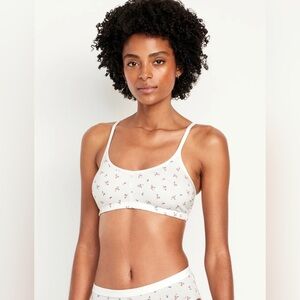OldNavy Pink/orange floral Everyday Cotton Bralette- S